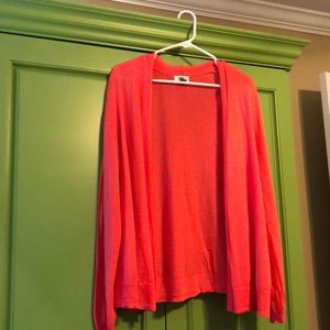 Old Navy Coral Long Sleeved Open Front Cardigan